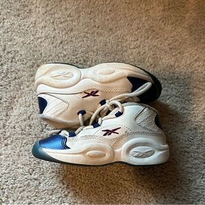 Boys Allen Iverson Reebok Question Blue Toe size 10